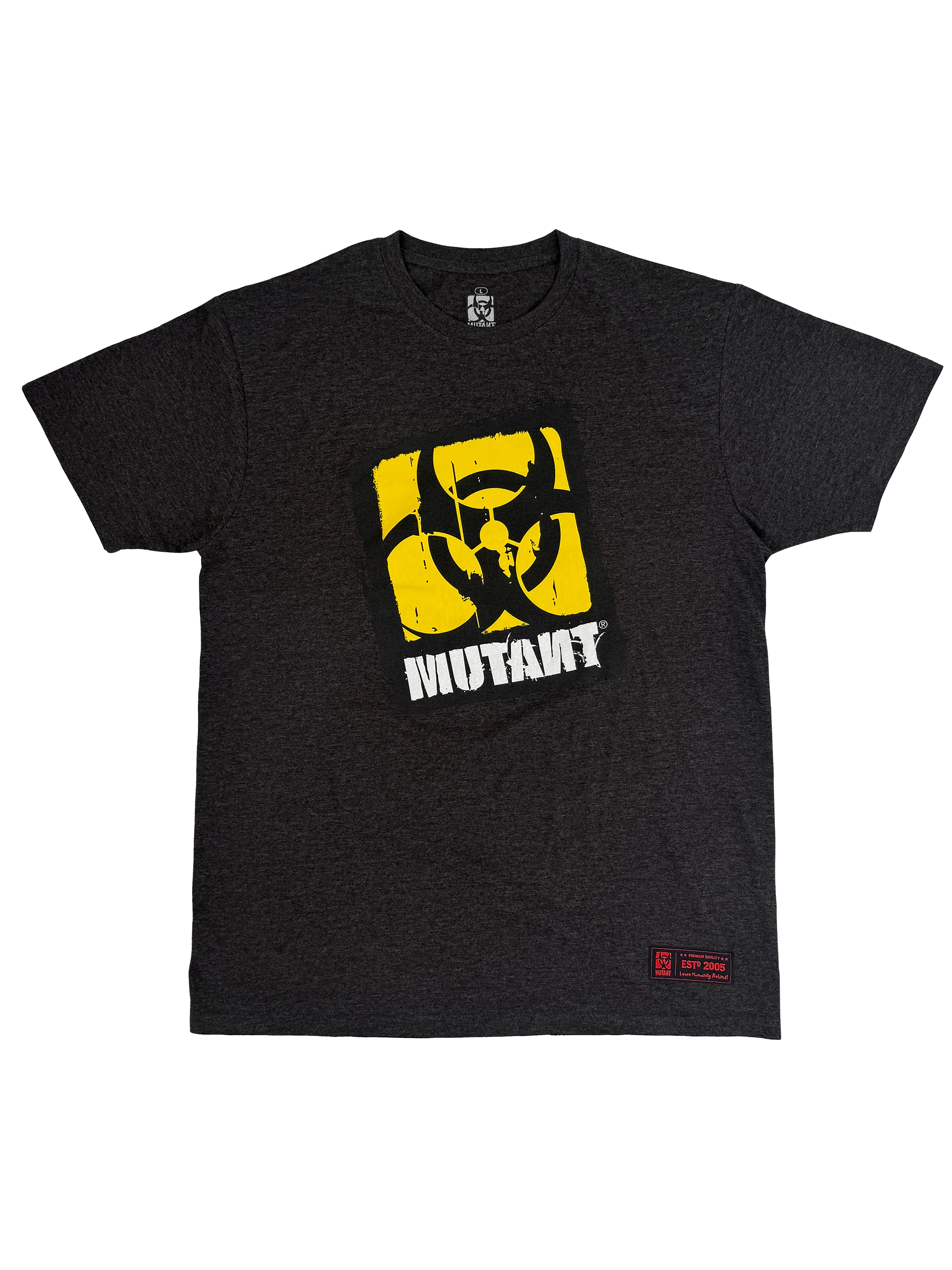 MUTANT® BORN HARDCORE SKULL GYM T-SHIRT (GREY)