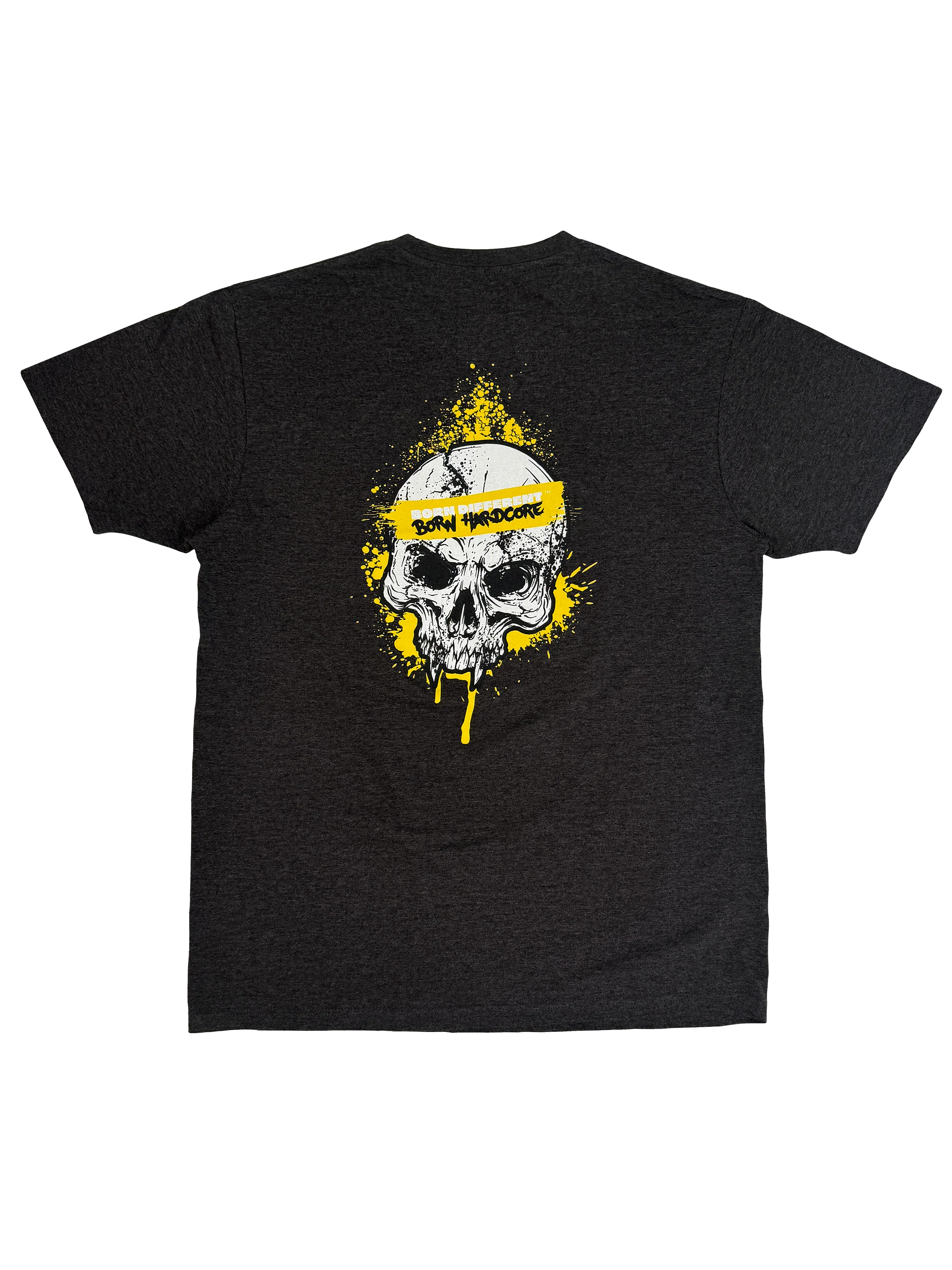MUTANT® BORN HARDCORE SKULL GYM T-SHIRT (GREY) - Image 2
