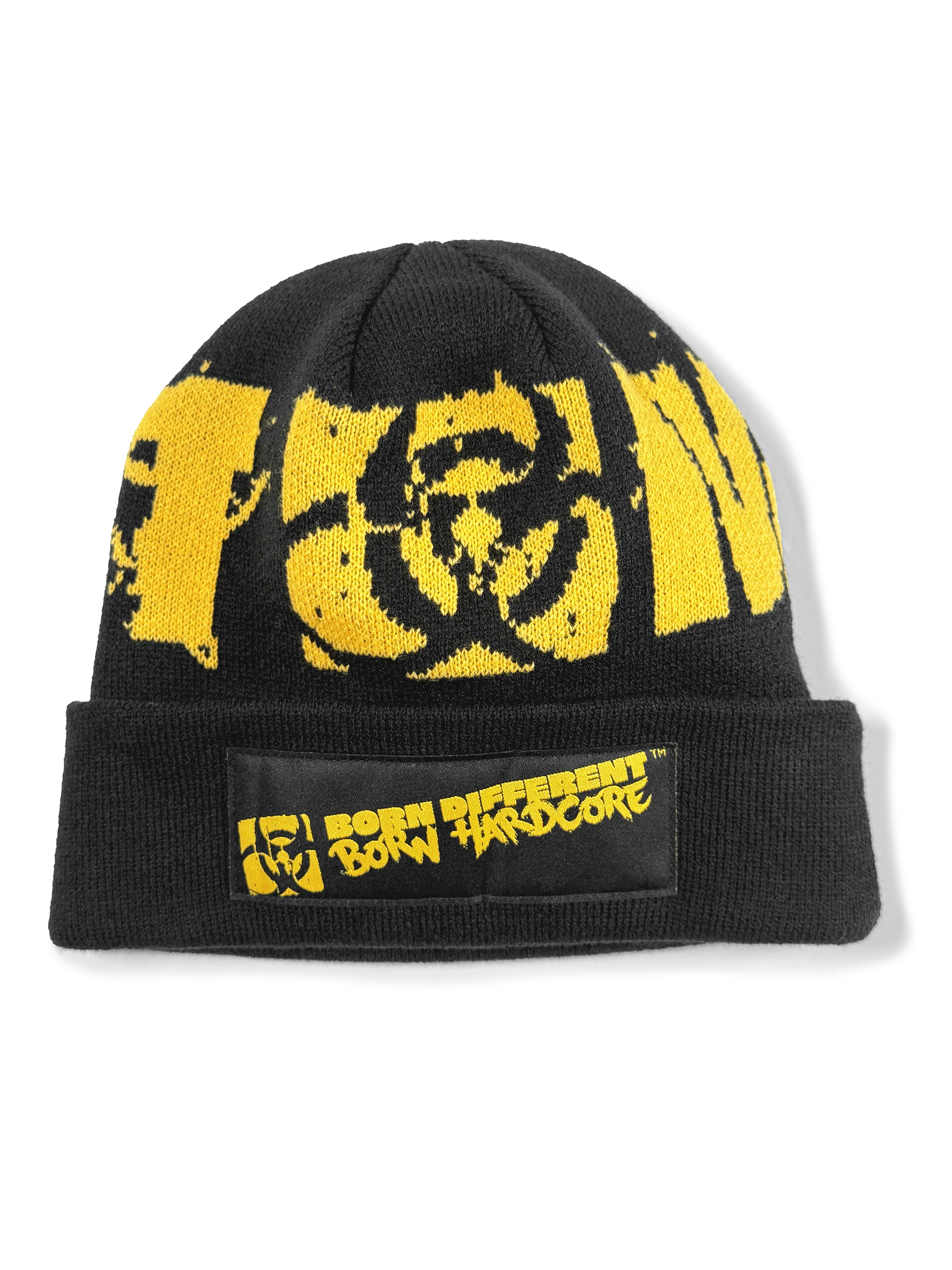 MUTANT® Black & Yellow Patched Beanie